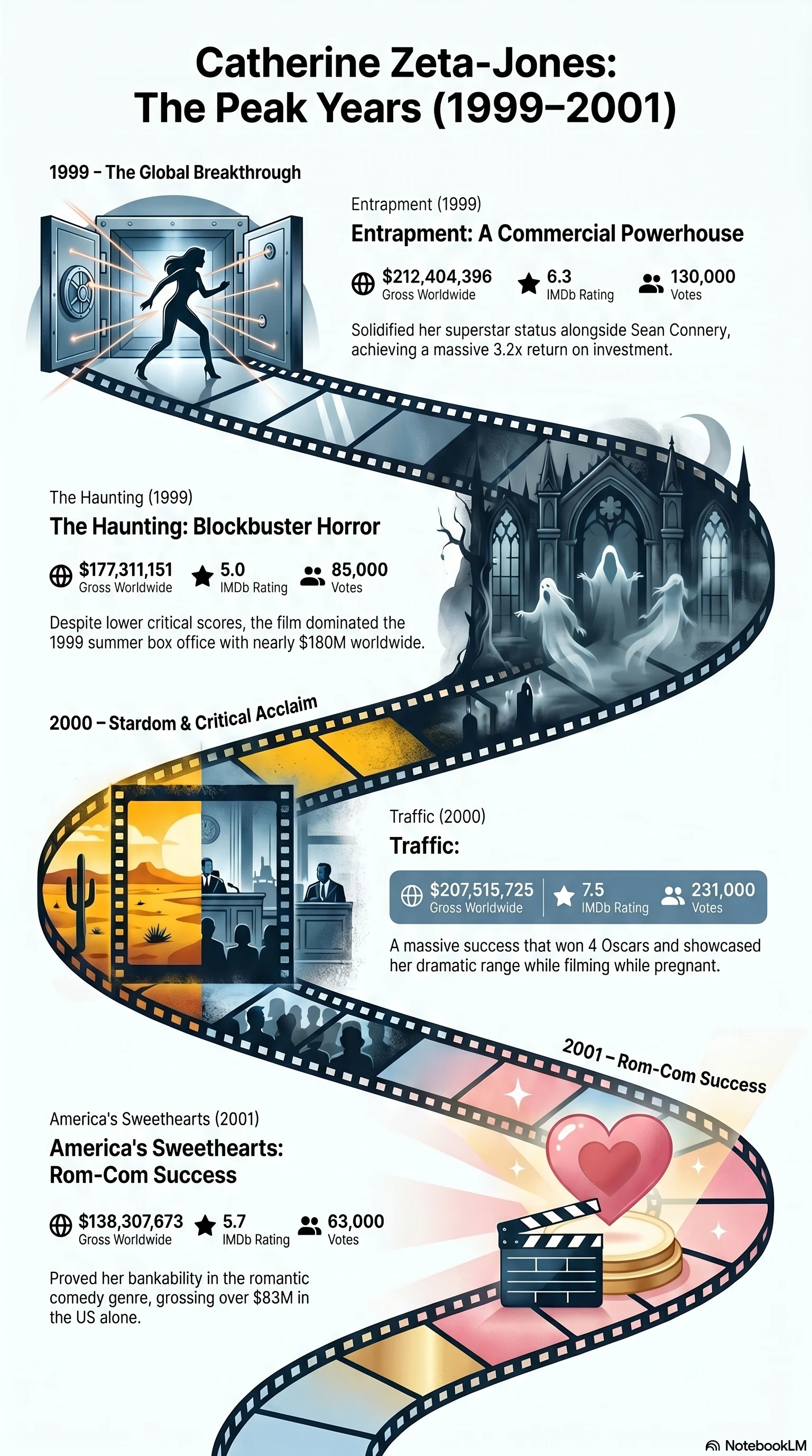 Catherine Zeta-Jones (2000) - career infographic