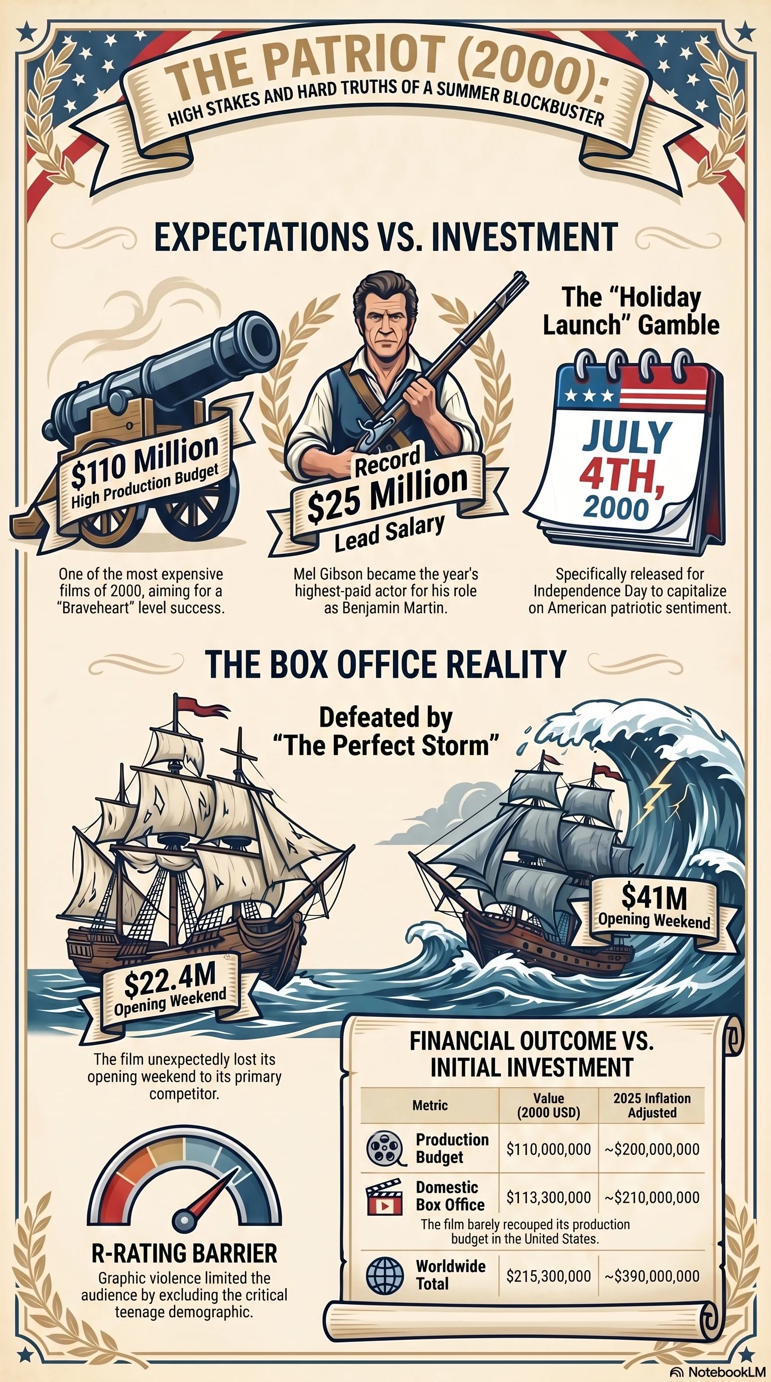 The Patriot (2000) — Movie Infographic