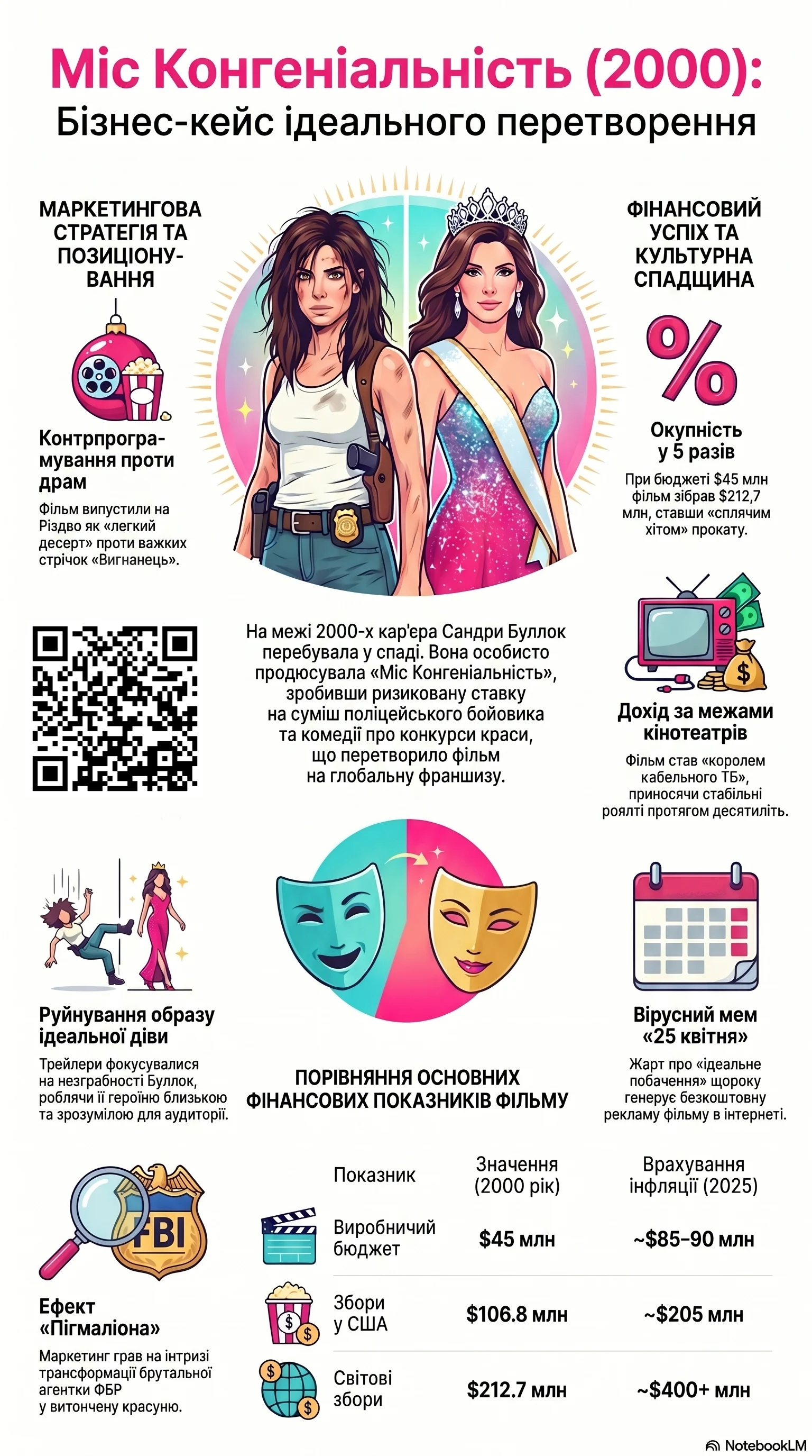 Міс Конгеніальність (2000) — Інфографіка фільму