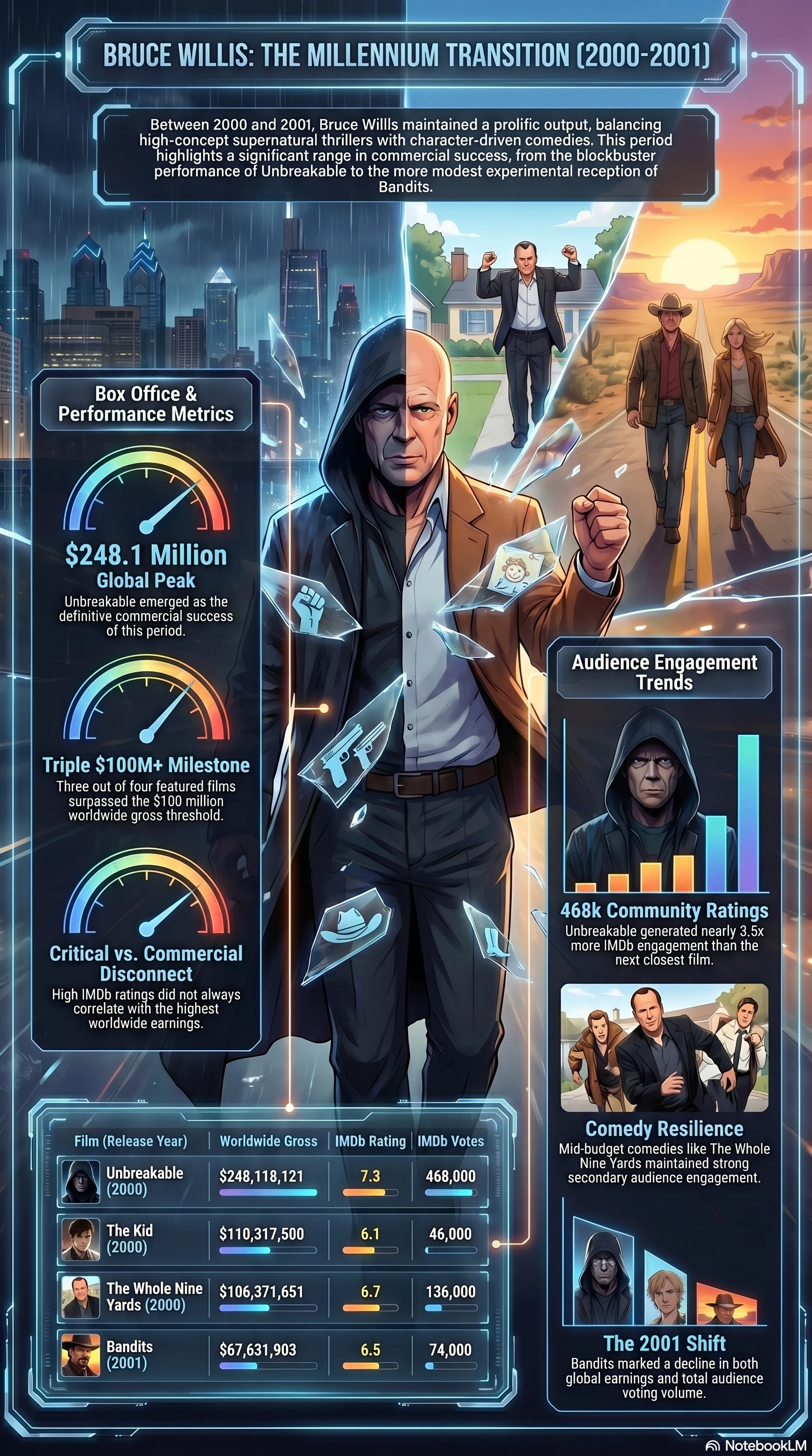 Bruce Willis (2000) - career infographic