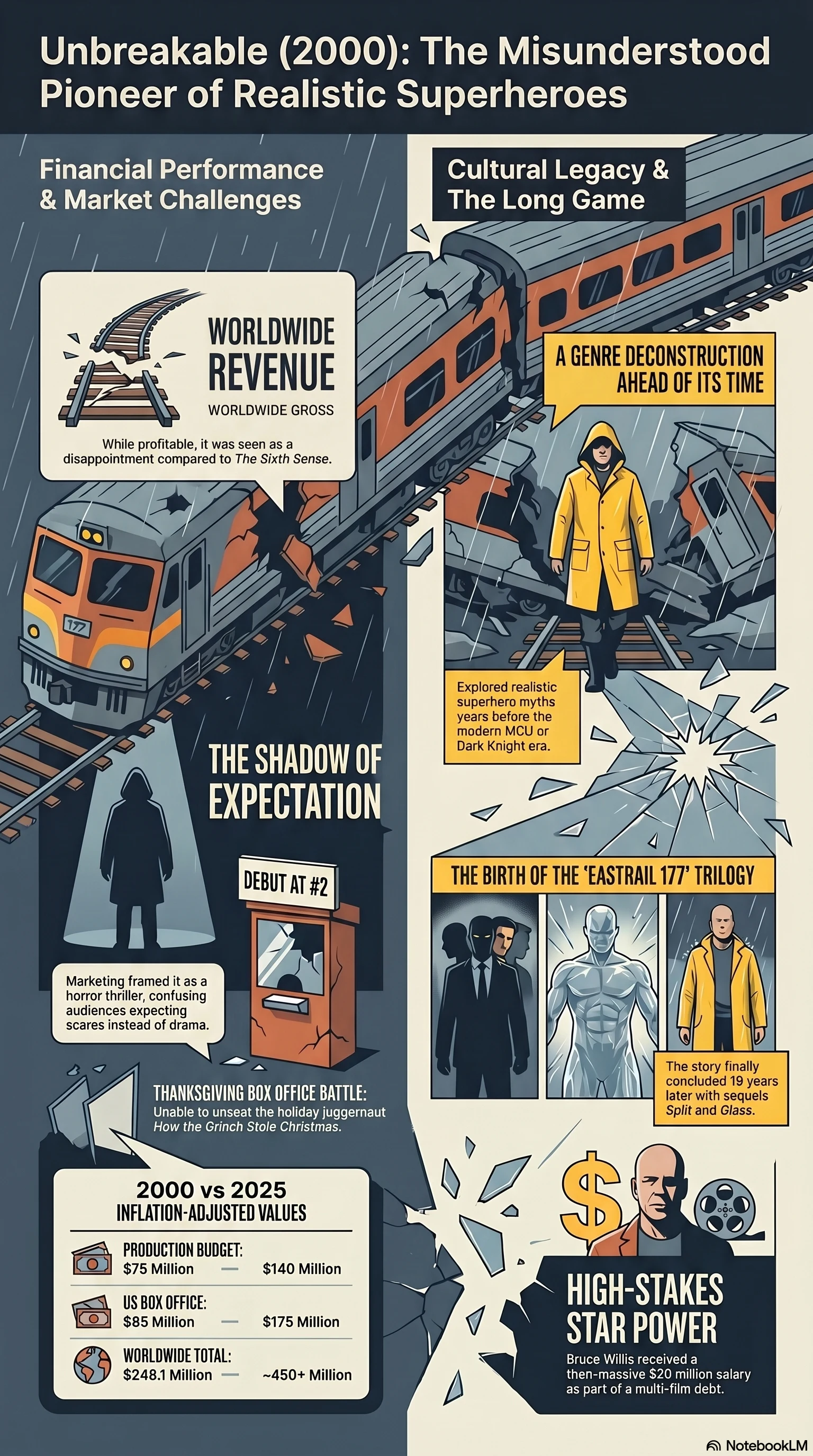 Unbreakable (2000) — Movie Infographic
