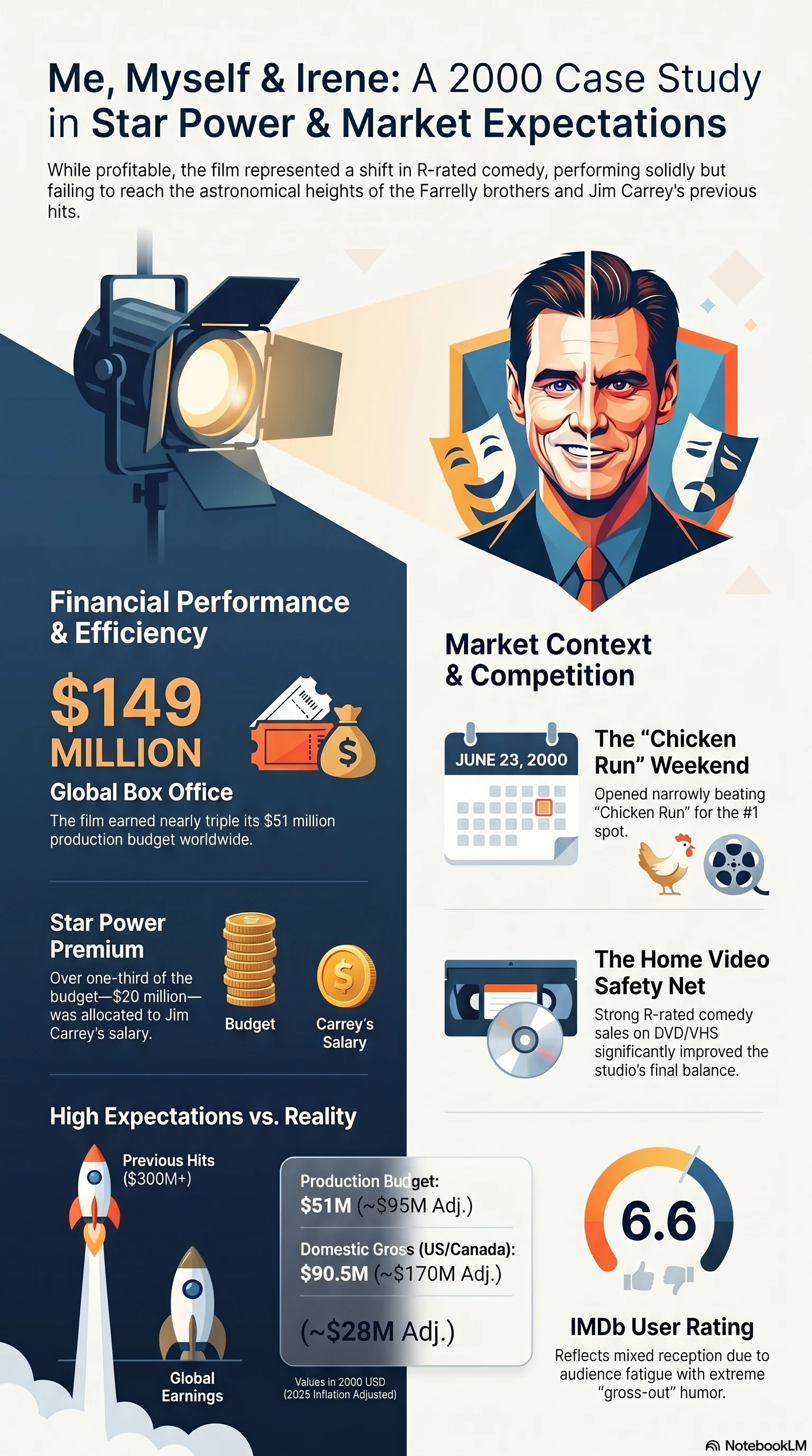 Me, Myself & Irene (2000) — Movie Infographic