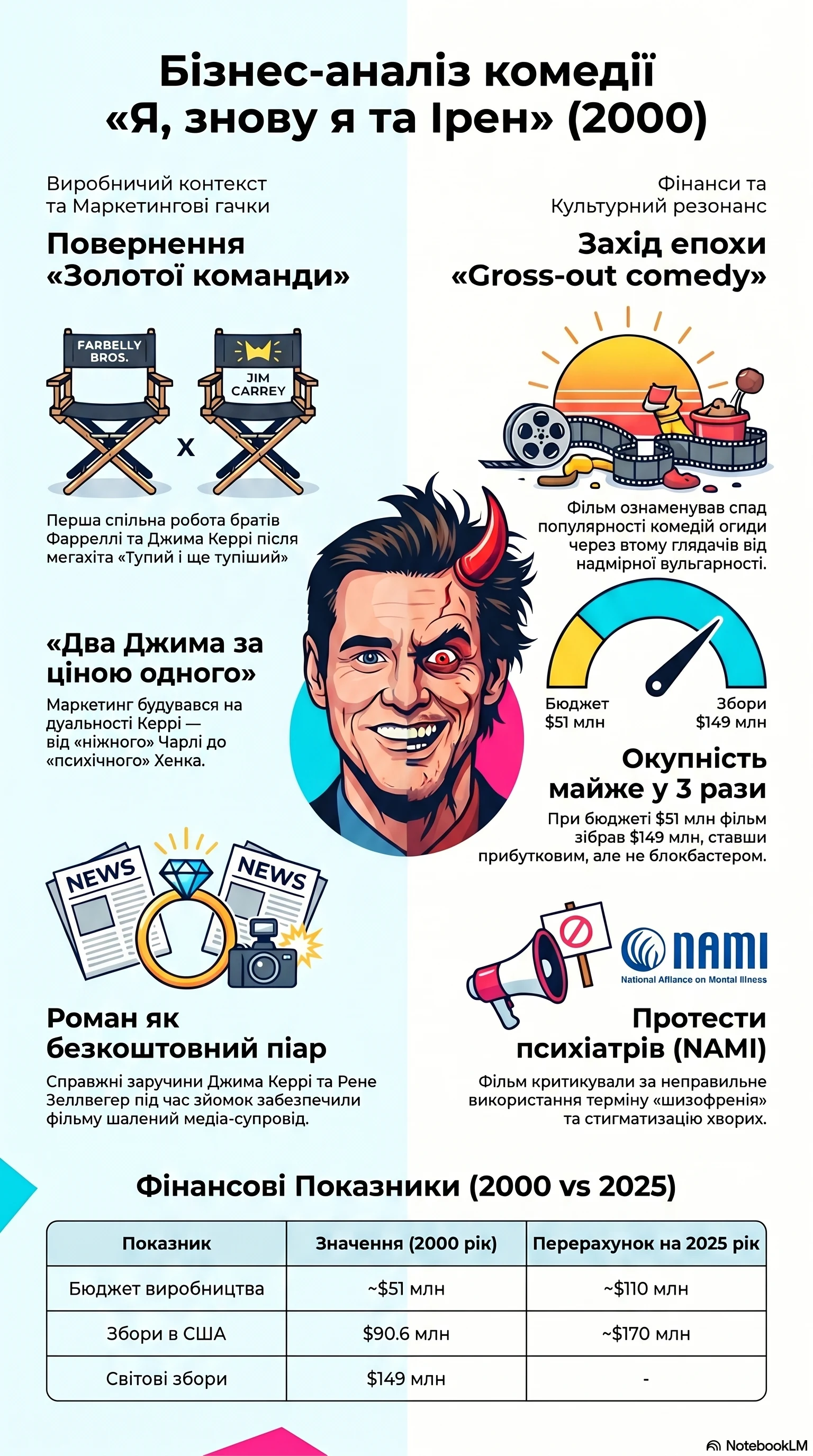 Я, знову я та Ірен (2000) — Інфографіка фільму