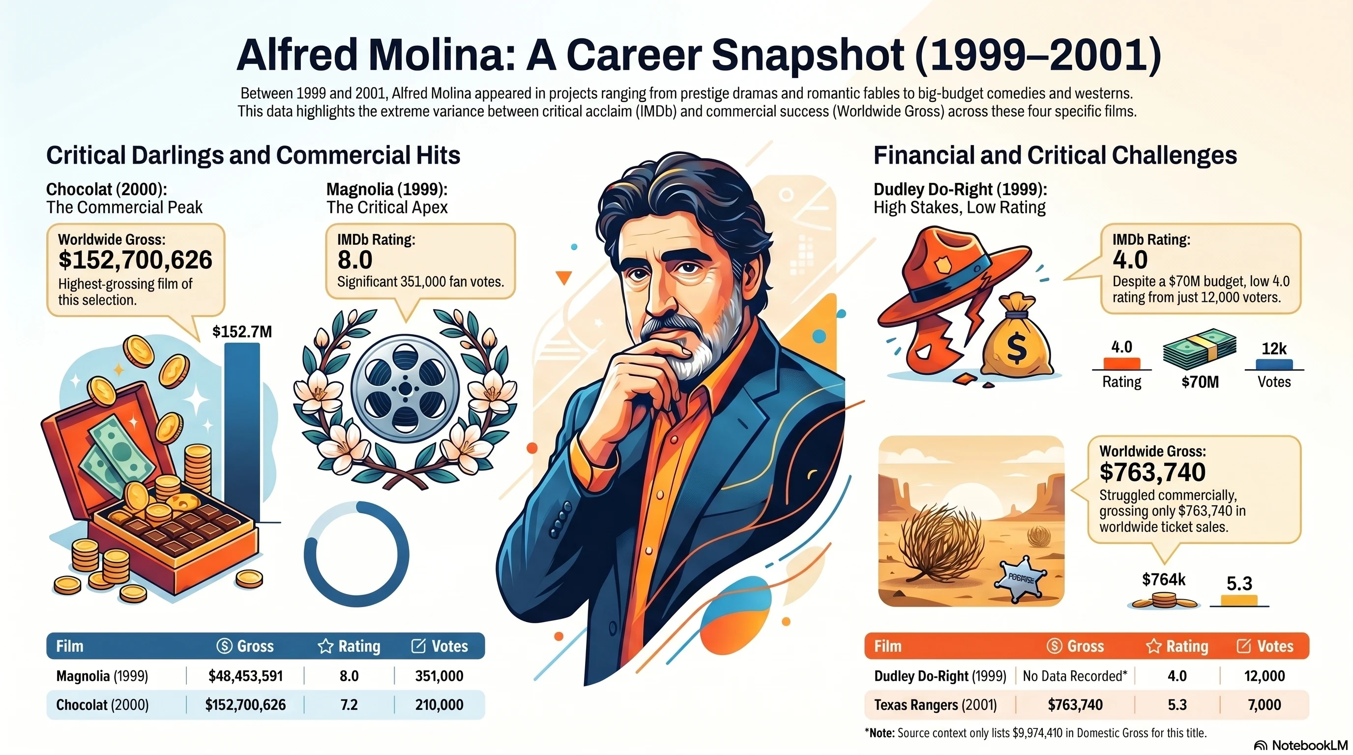 Alfred Molina (2000) - career infographic