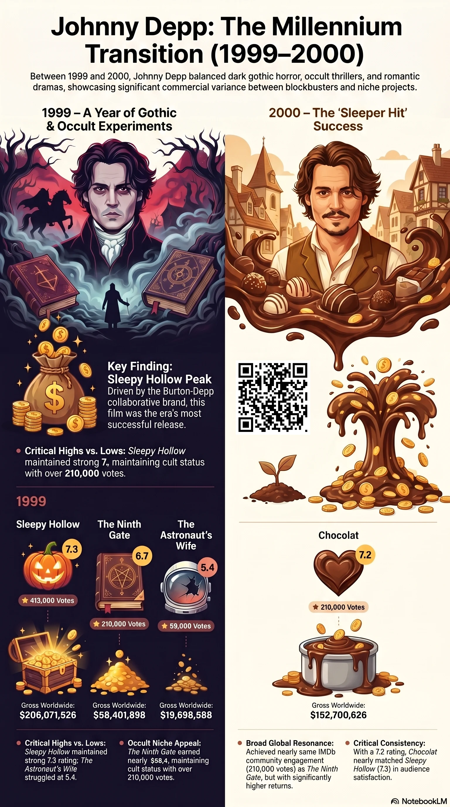 Johnny Depp (2000) - career infographic