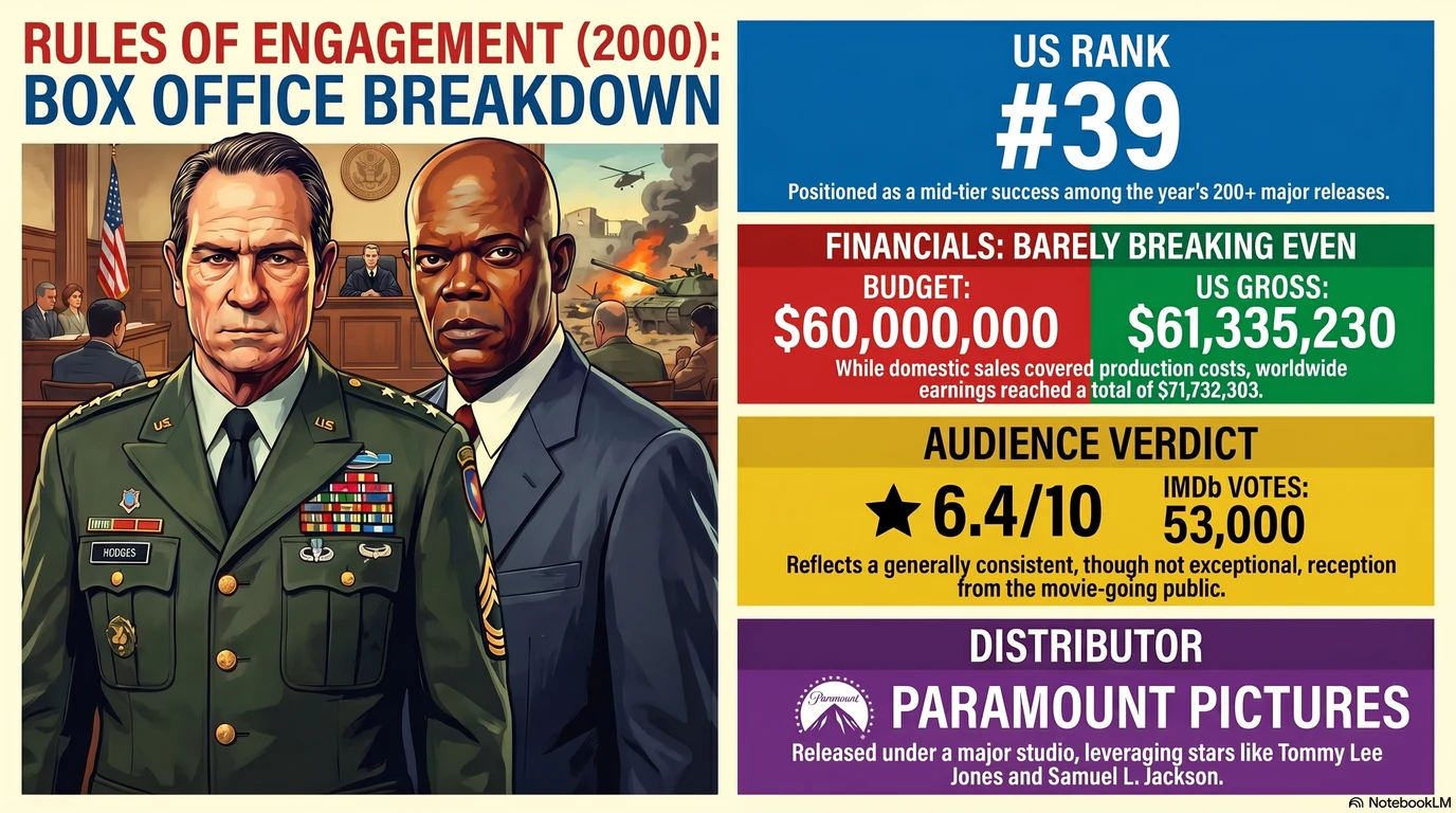 Rules of Engagement (2000) — Audience Ratings and Box Office