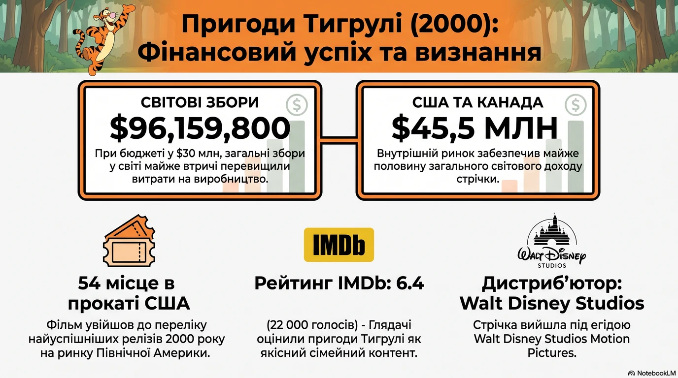 The Tigger Movie (2000) — Оцінки глядачів та касові збори