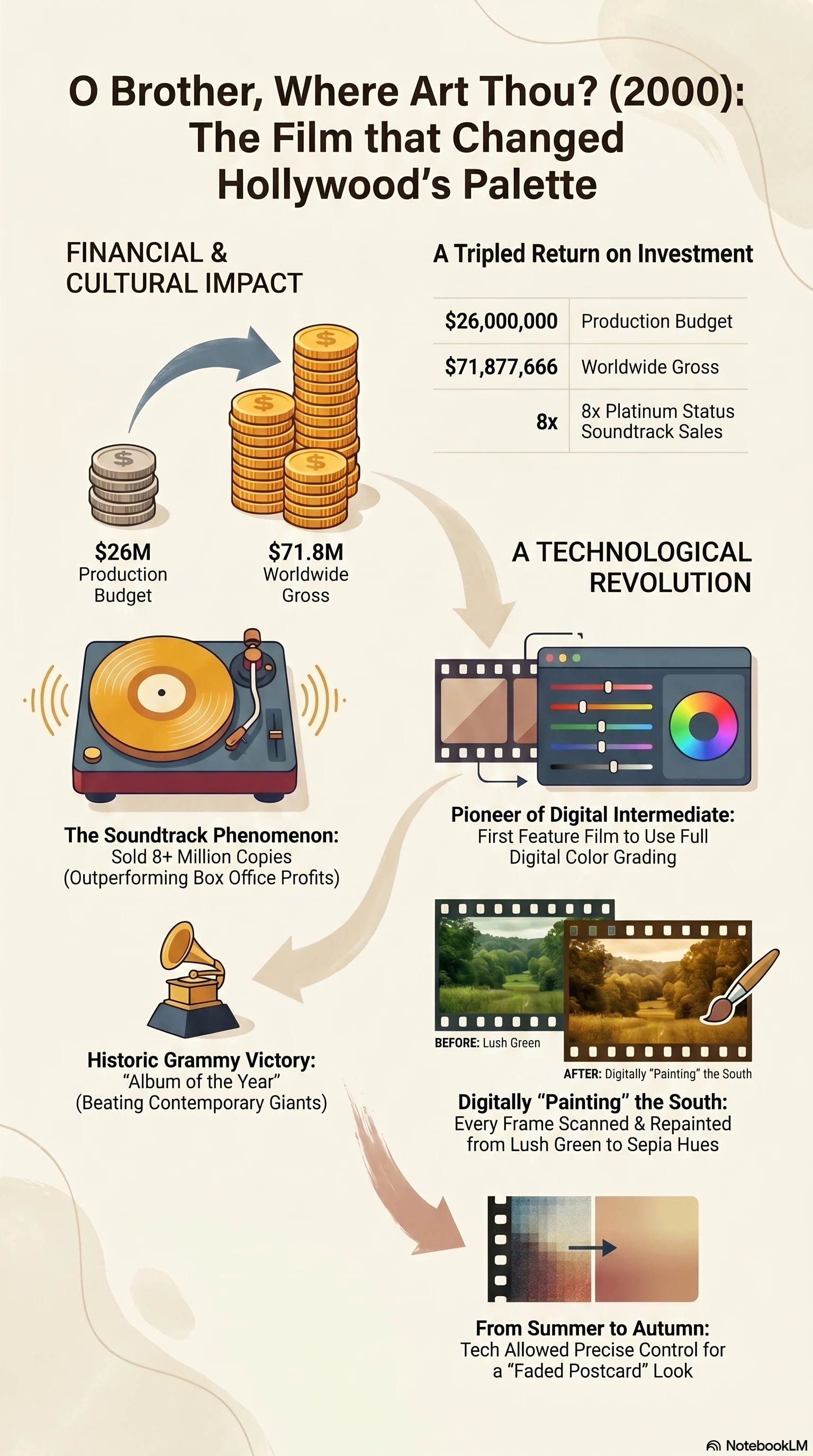 O Brother, Where Art Thou? (2000) — Movie Infographic