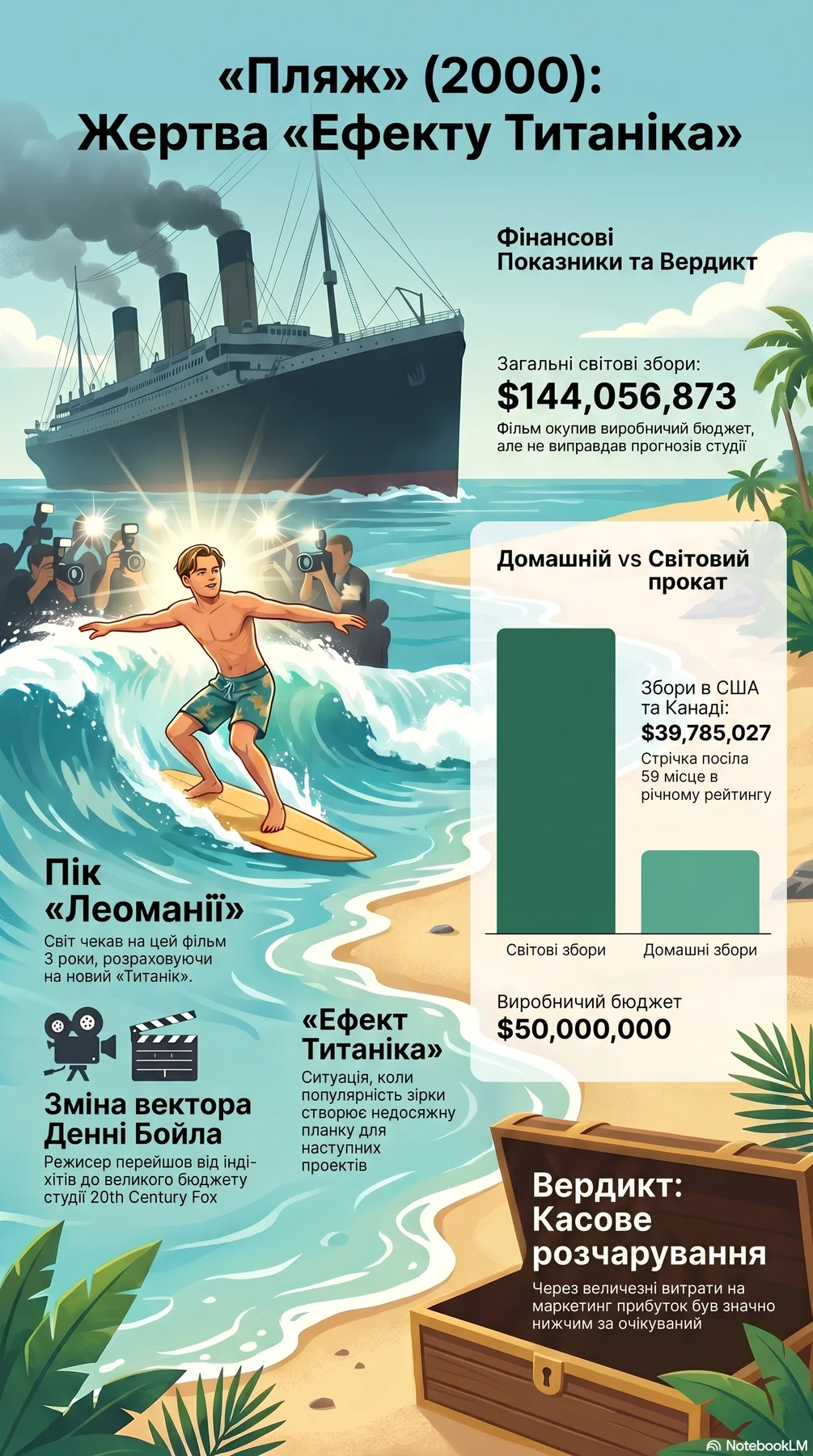 Пляж (2000) — Інфографіка фільму