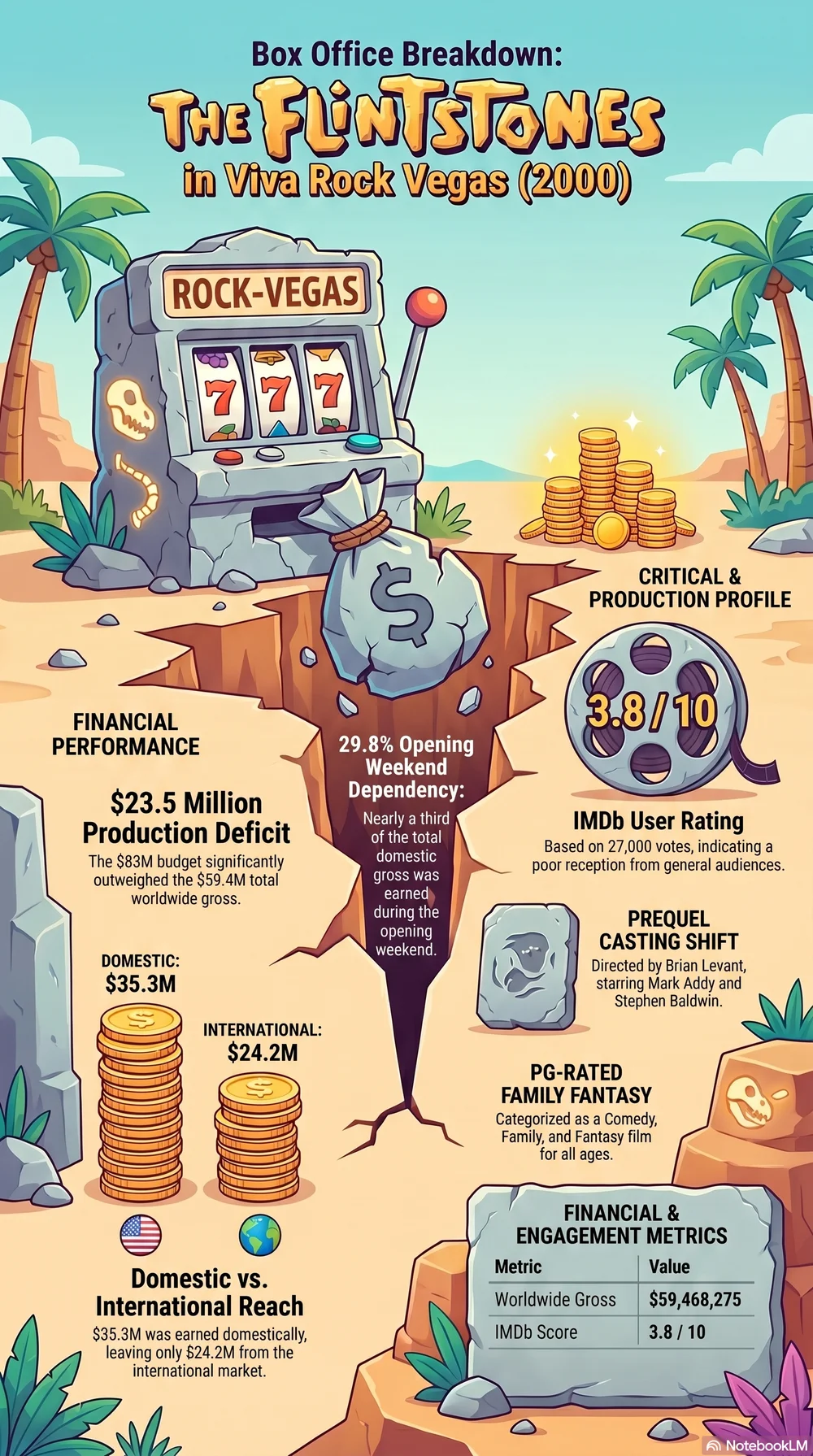 The Flintstones in Viva Rock Vegas (2000) — Movie Infographic