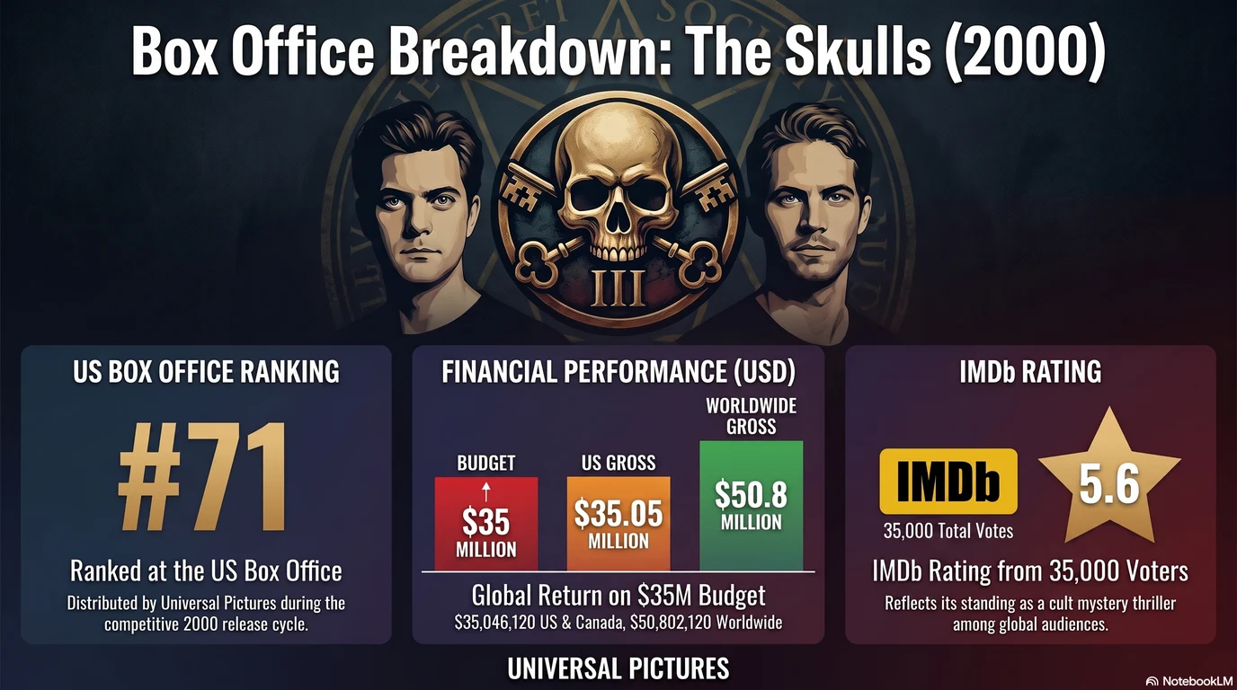 The Skulls (2000) — Audience Ratings and Box Office