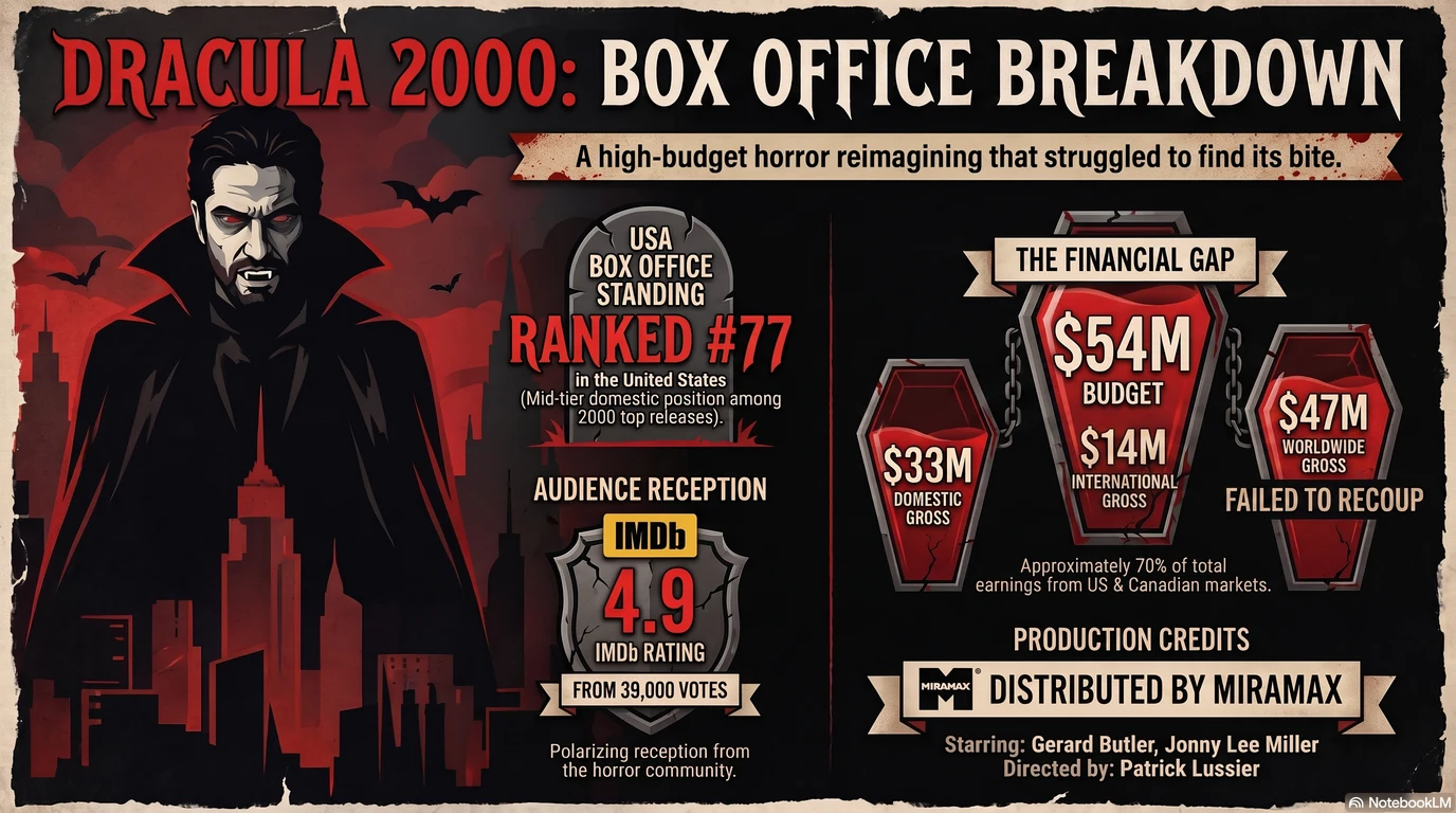 Dracula 2000 (2000) — Audience Ratings and Box Office