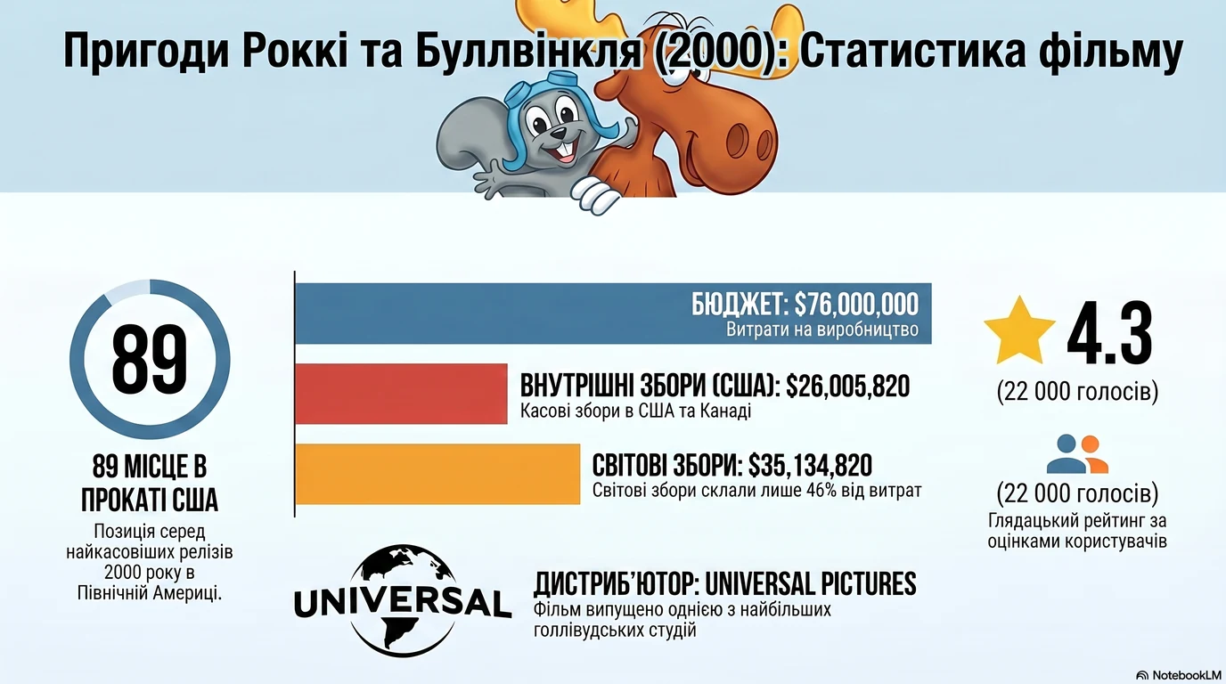 Пригоди Роккі та Бульвінкля (2000) — Оцінки глядачів та касові збори