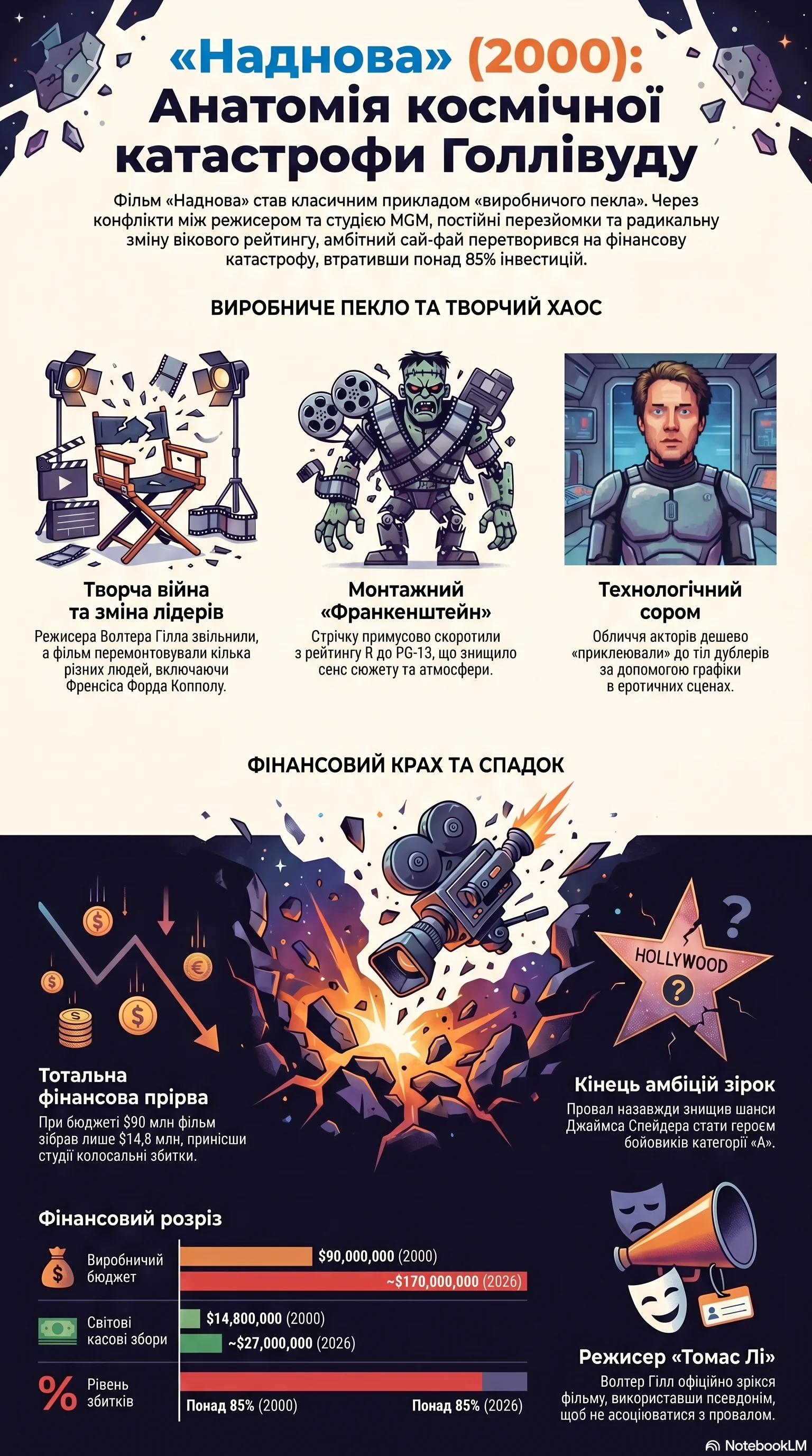 Наднова (2000) — Інфографіка фільму