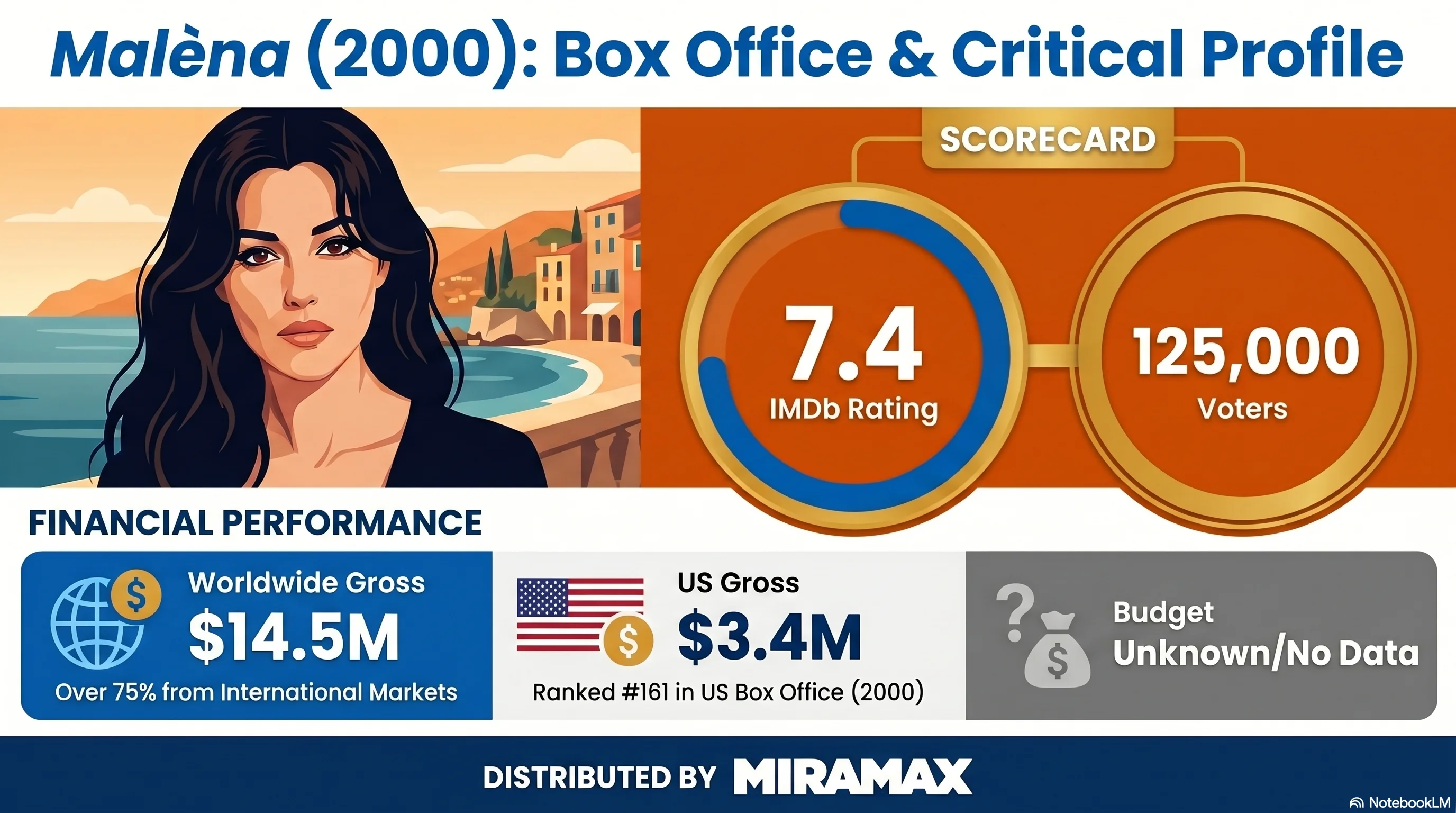 Malèna (2000) — Audience Ratings and Box Office