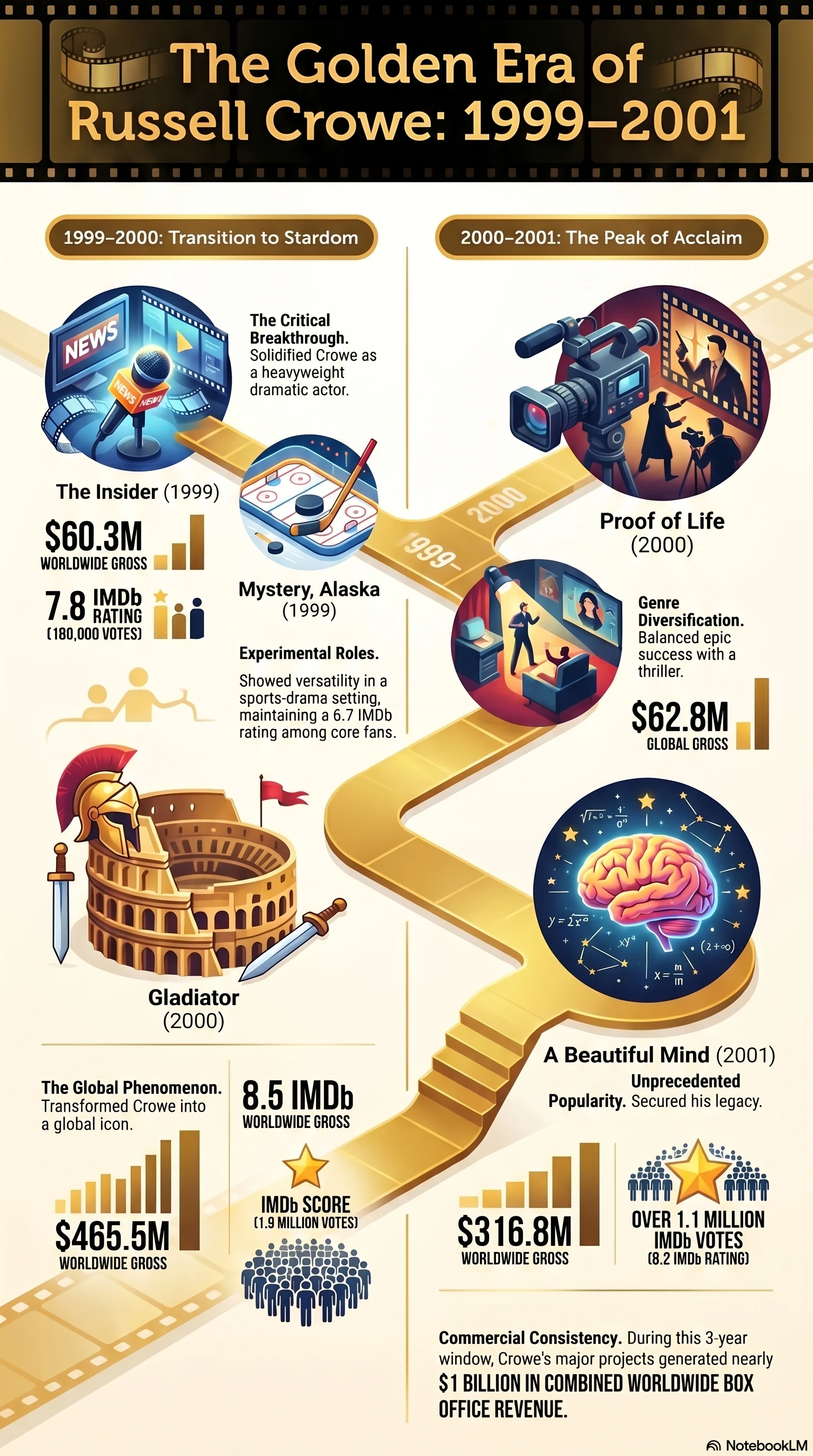 Russell Crowe (2000) - career infographic