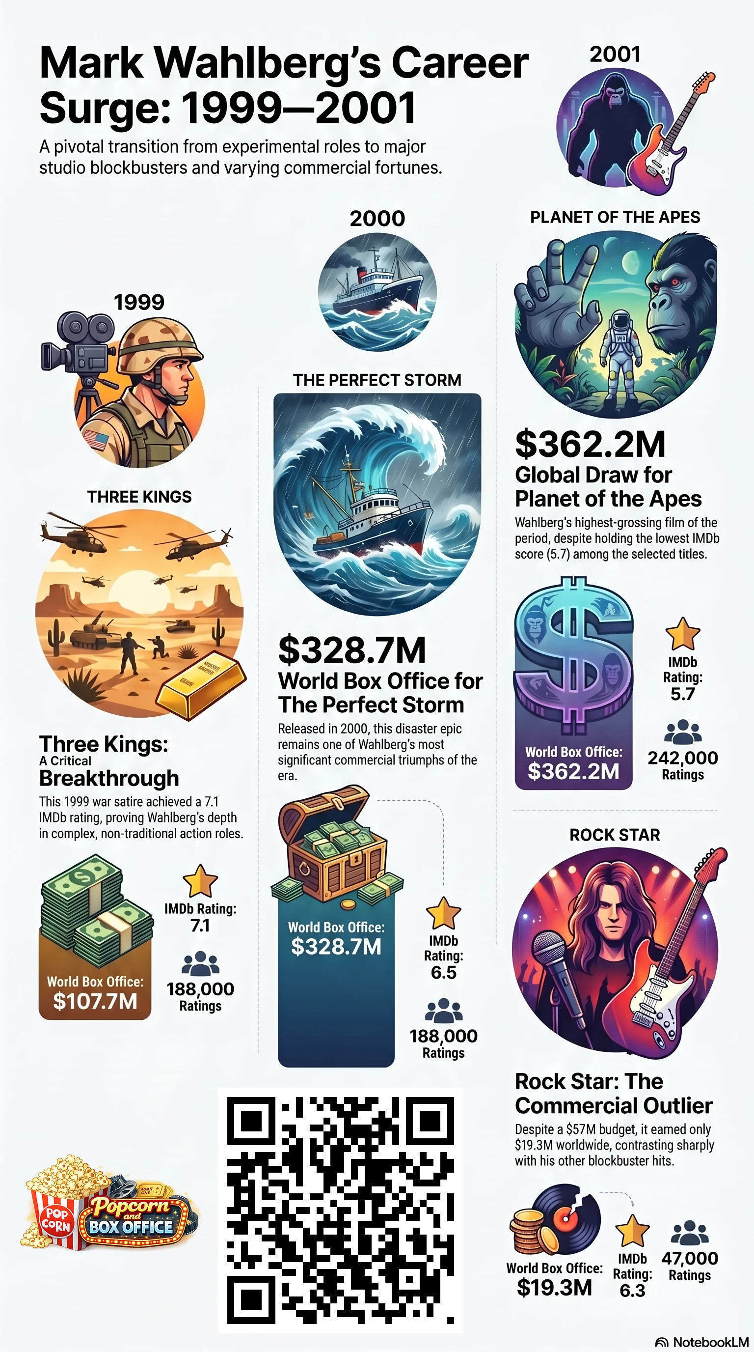 Mark Wahlberg (2000) - career infographic