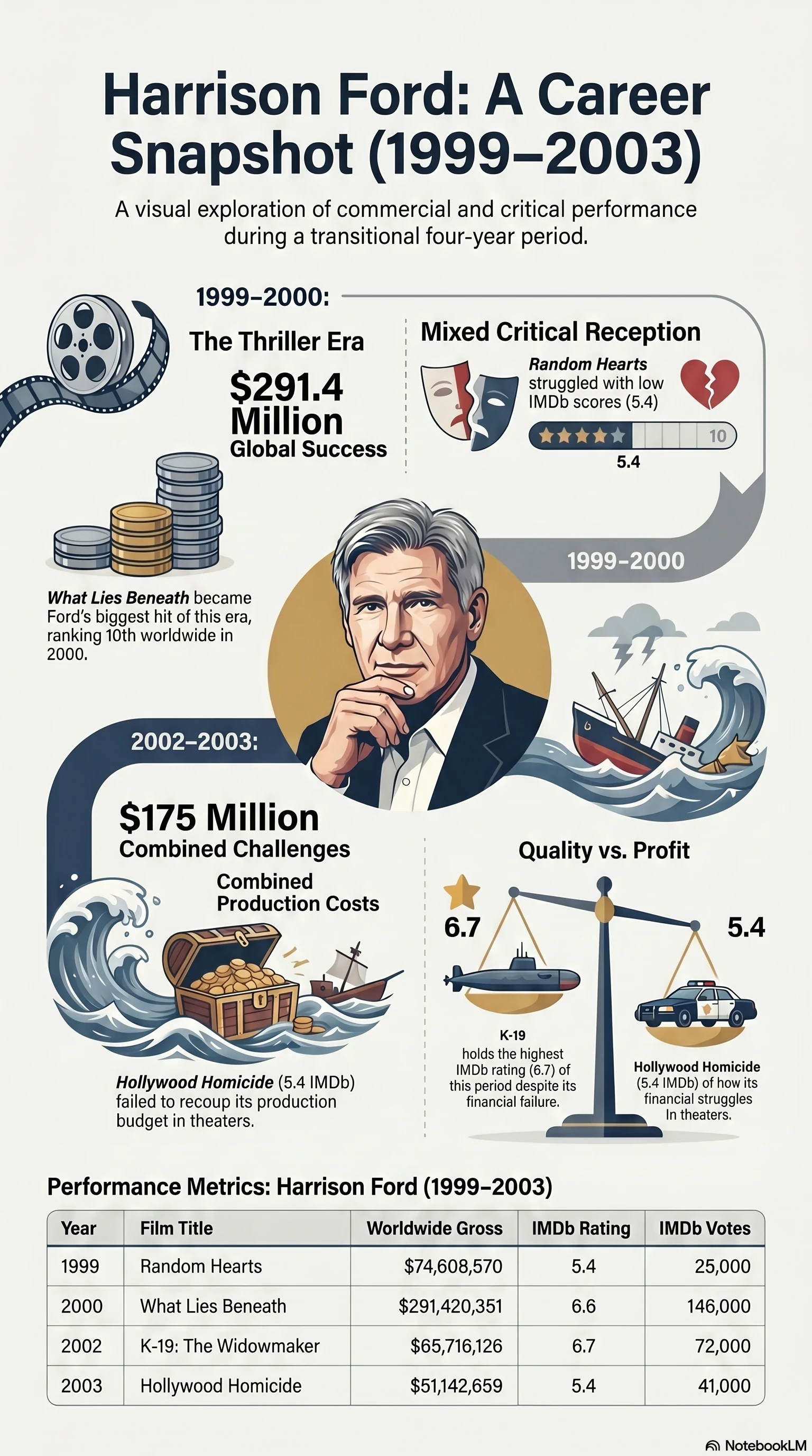 Harrison Ford (2000) - career infographic