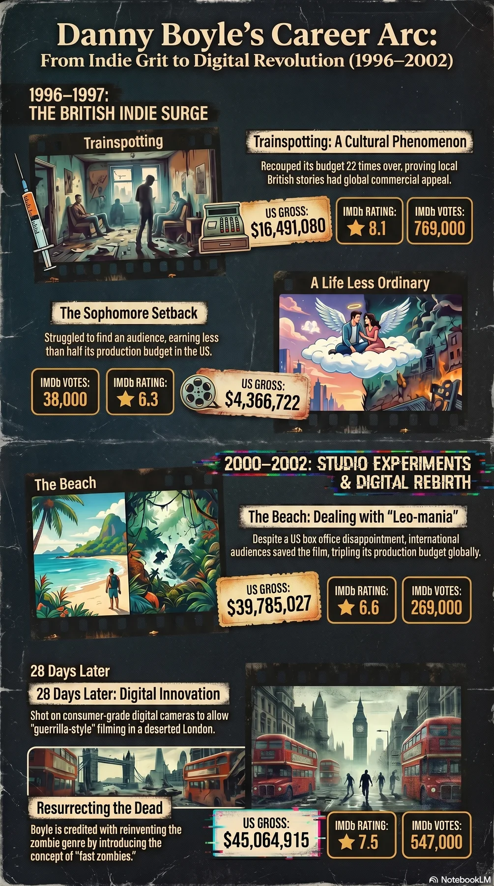 Danny Boyle (2000) - career infographic