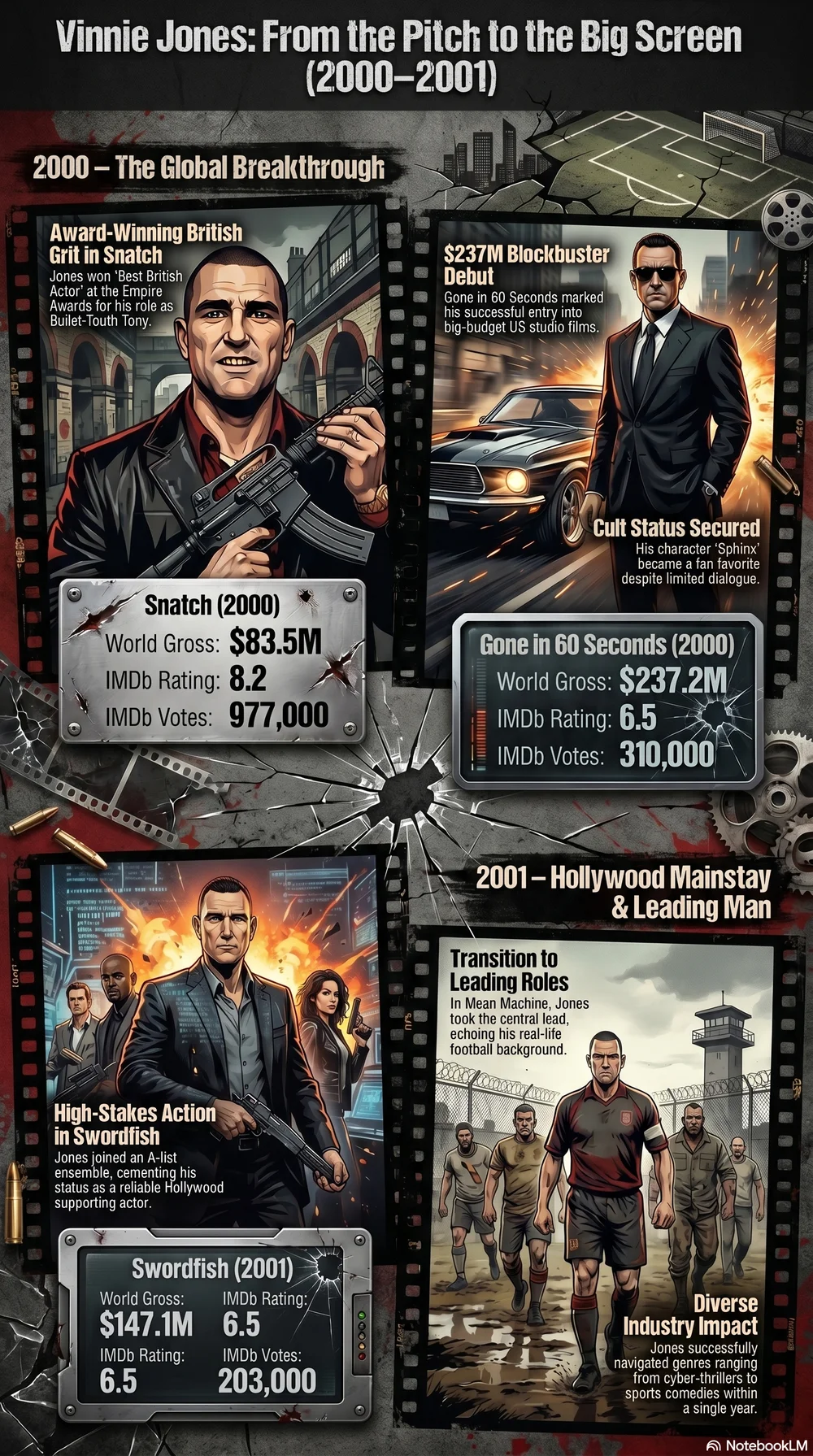 Vinnie Jones (2000) - career infographic