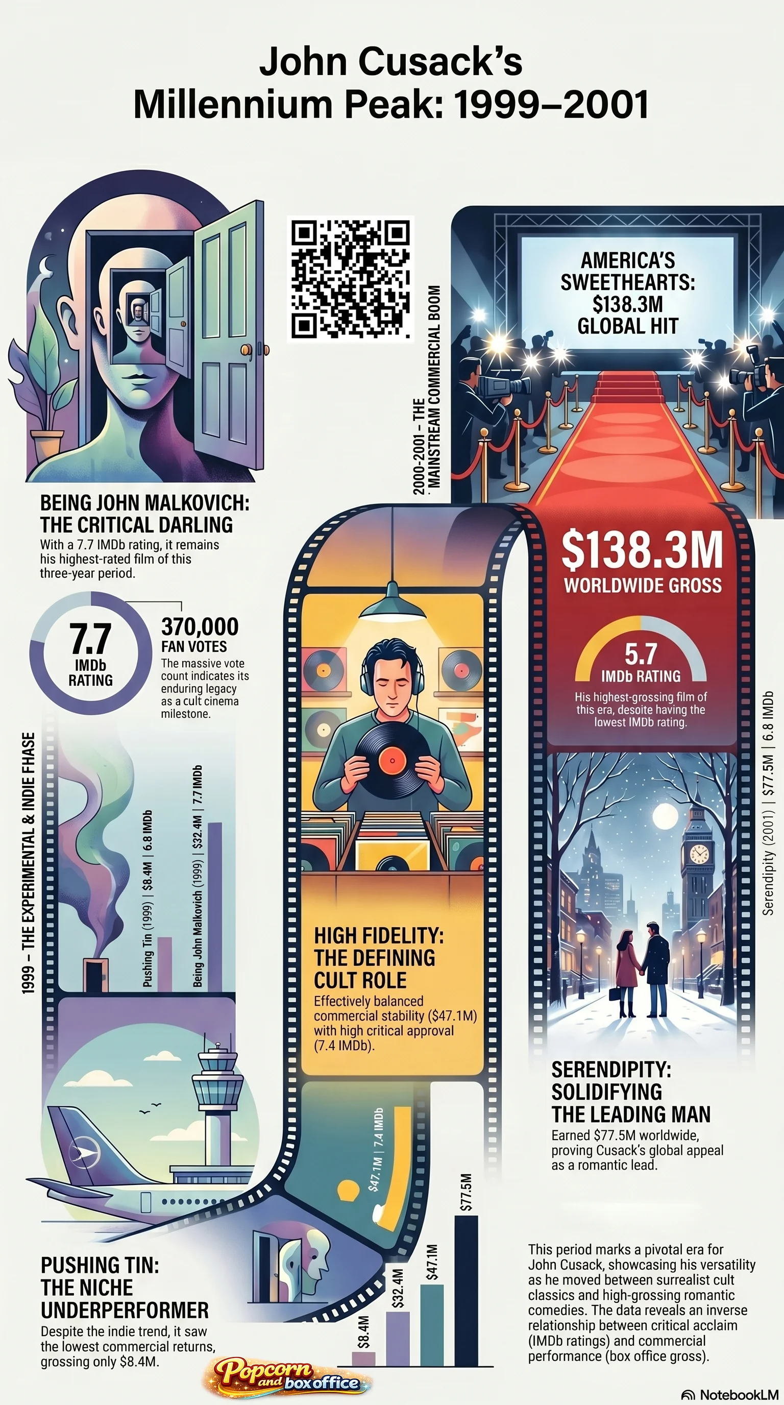 John Cusack (2000) - career infographic