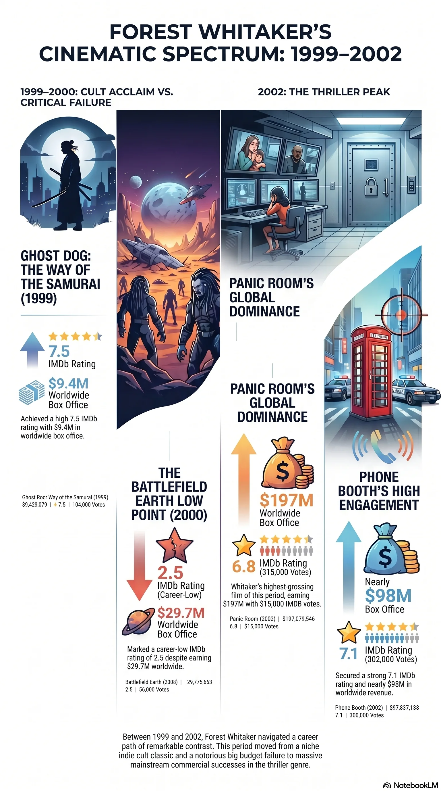Forest Whitaker (2000) - career infographic