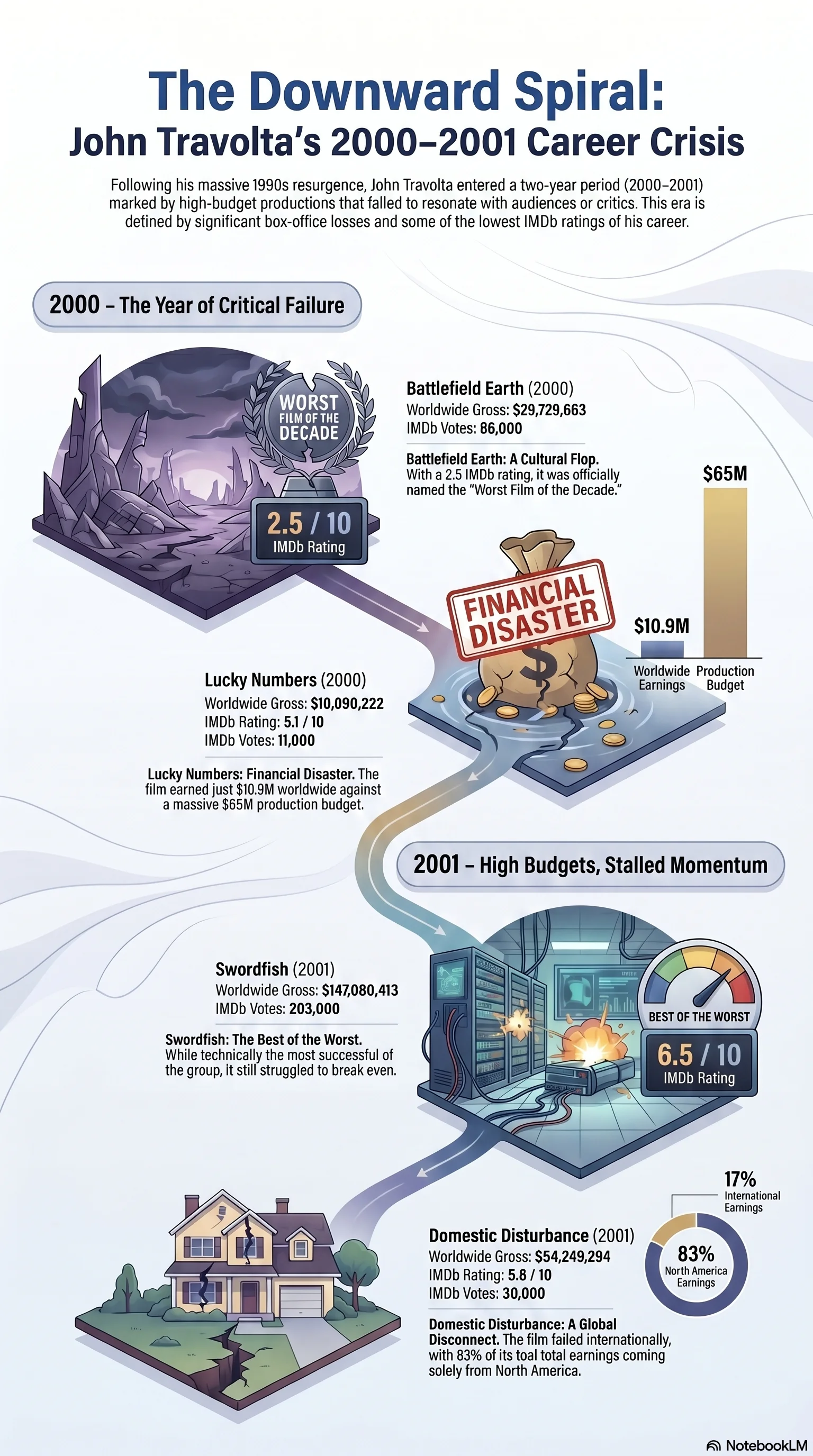 John Travolta (2000) - career infographic