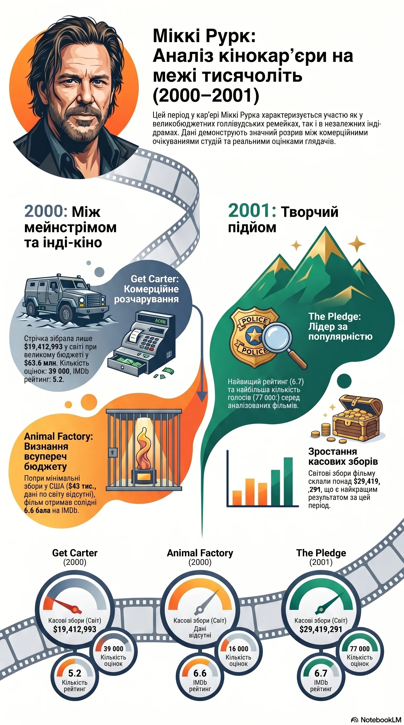 Міккі Рурк (2000) - інфографіка кар'єри