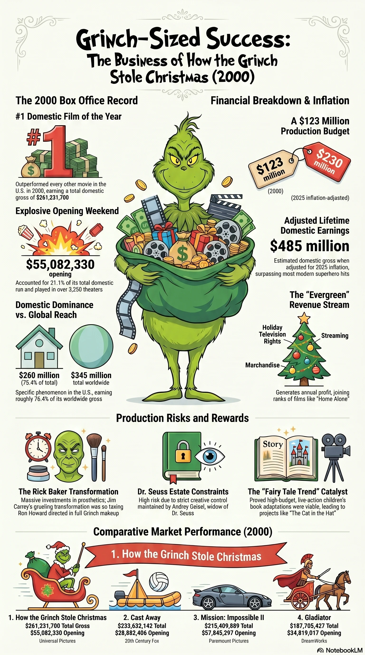 How the Grinch Stole Christmas (2000) — Movie Infographic