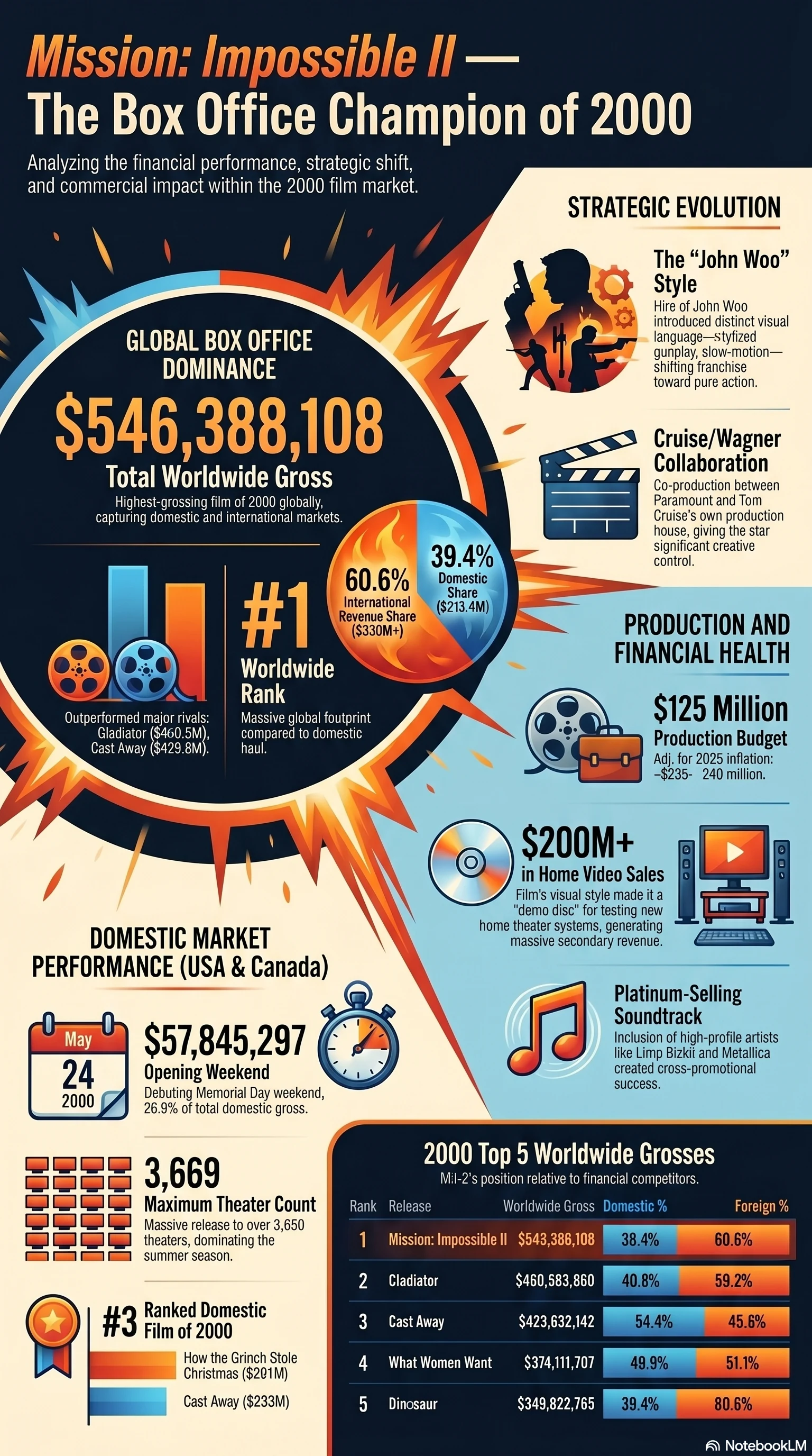 Mission: Impossible II (2000) — Movie Infographic
