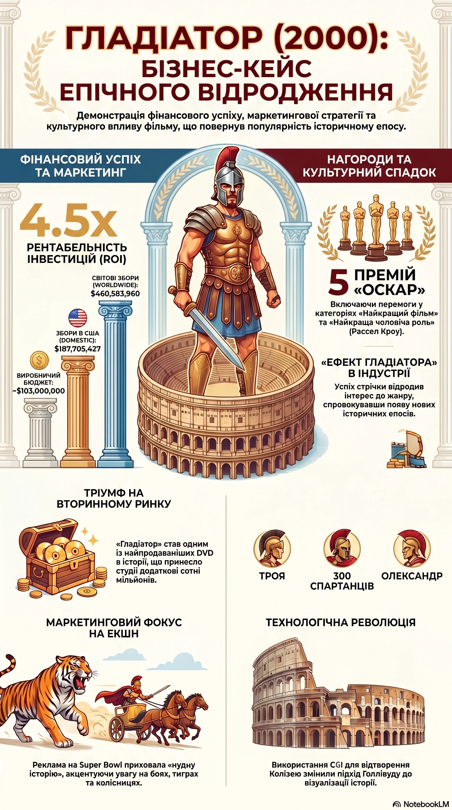 Гладіатор (2000) — Інфографіка фільму