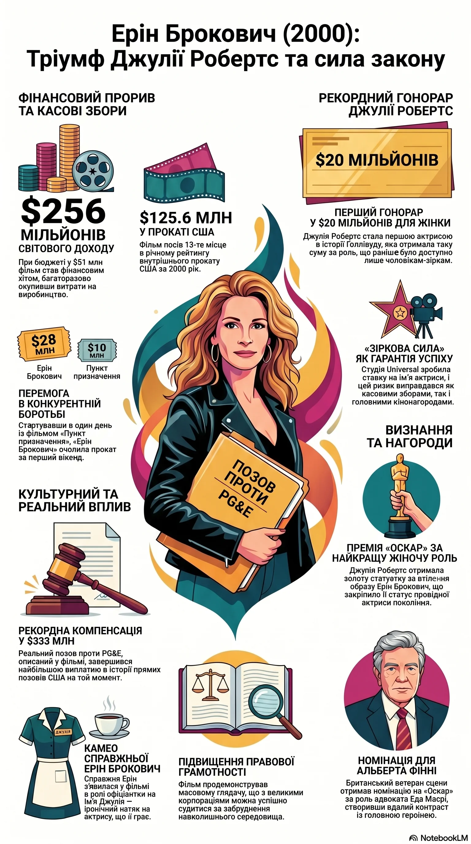 Ерін Брокович (2000) — Інфографіка фільму
