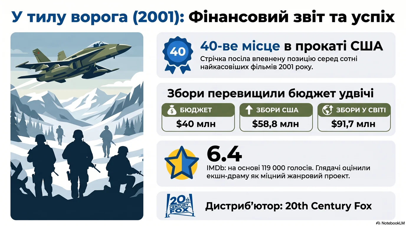 У тилу ворога (2001) — Оцінки глядачів та касові збори