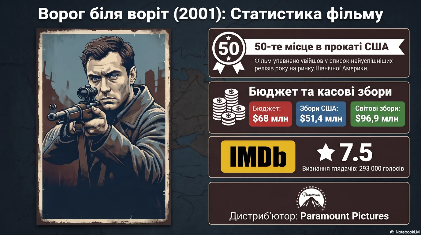 Ворог біля воріт (2001) — Оцінки глядачів та касові збори