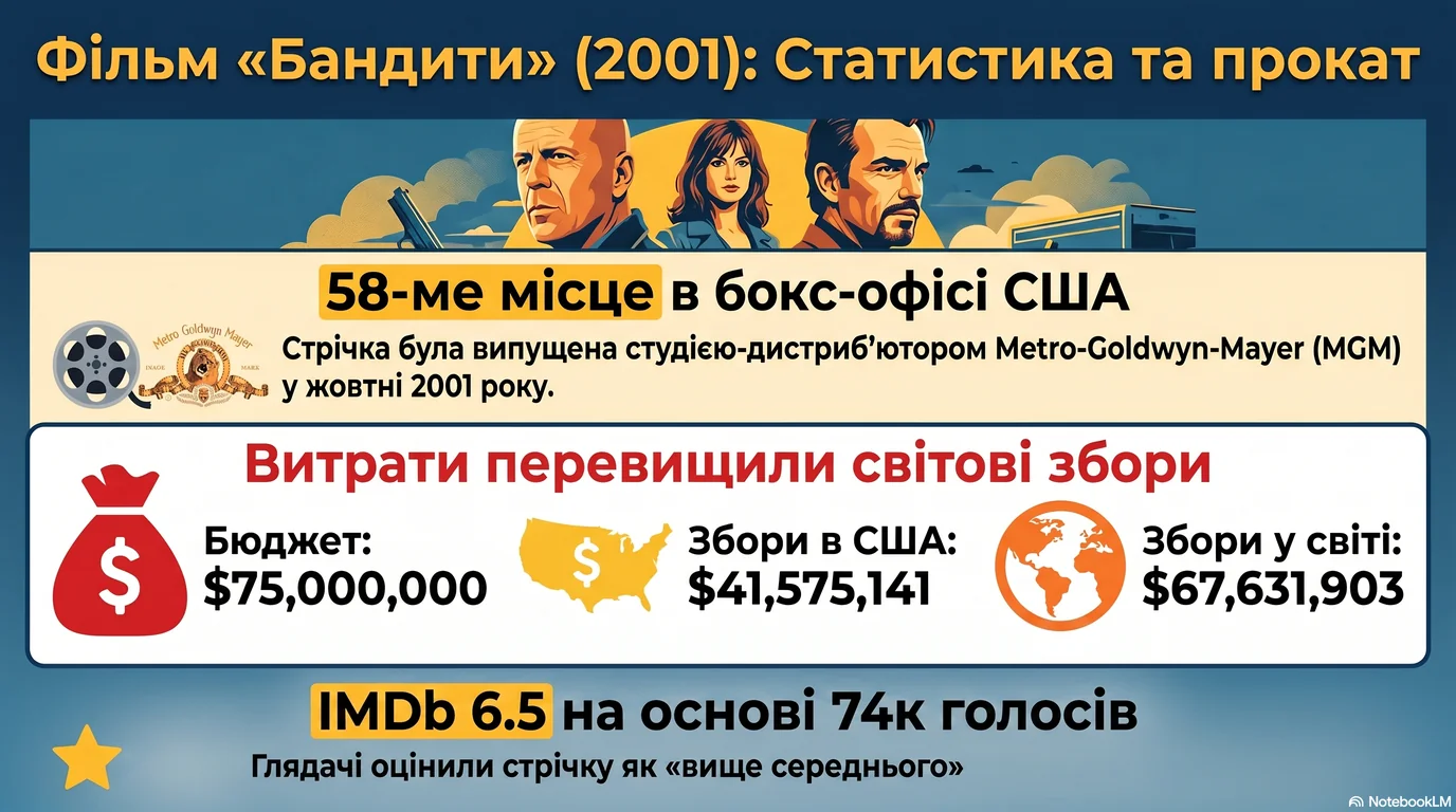 Бандити (2001) — Оцінки глядачів та касові збори