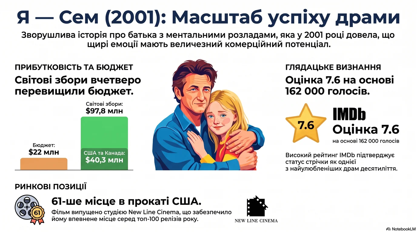 Я — Сем (2001) — Оцінки глядачів та касові збори