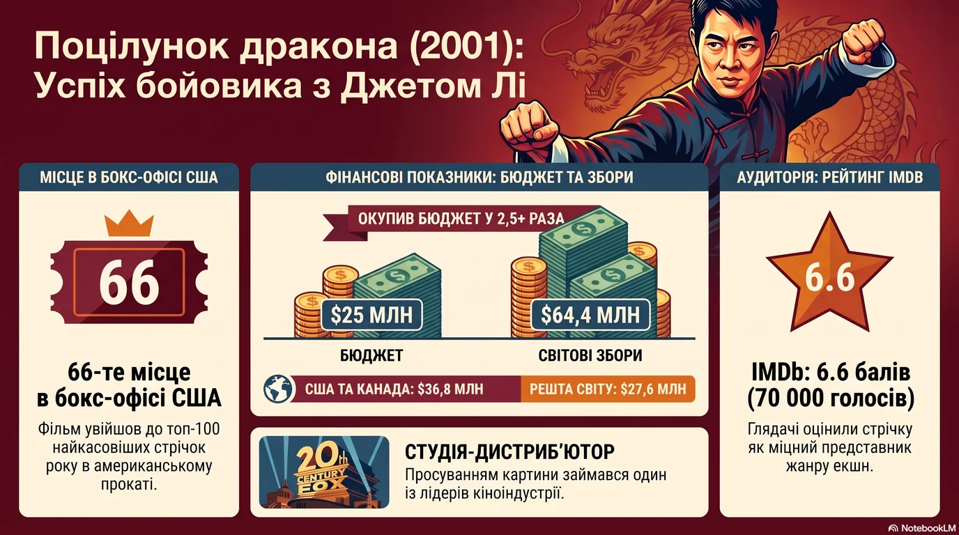 Поцілунок дракона (2001) — Оцінки глядачів та касові збори