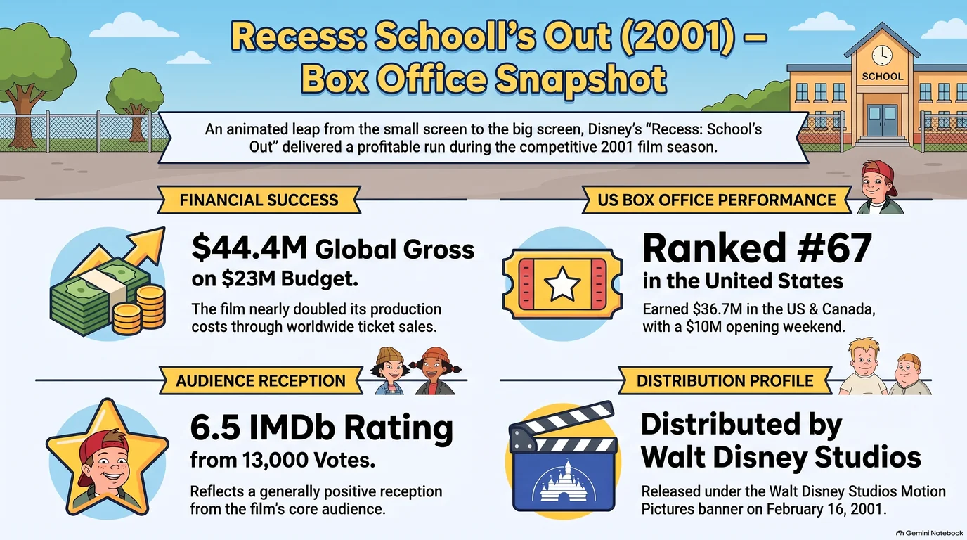 Recess: School's Out (2001) — Audience Ratings and Box Office