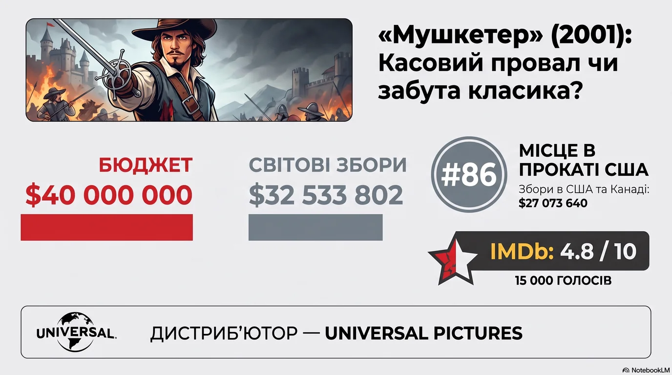 Мушкетер (2001) — Оцінки глядачів та касові збори