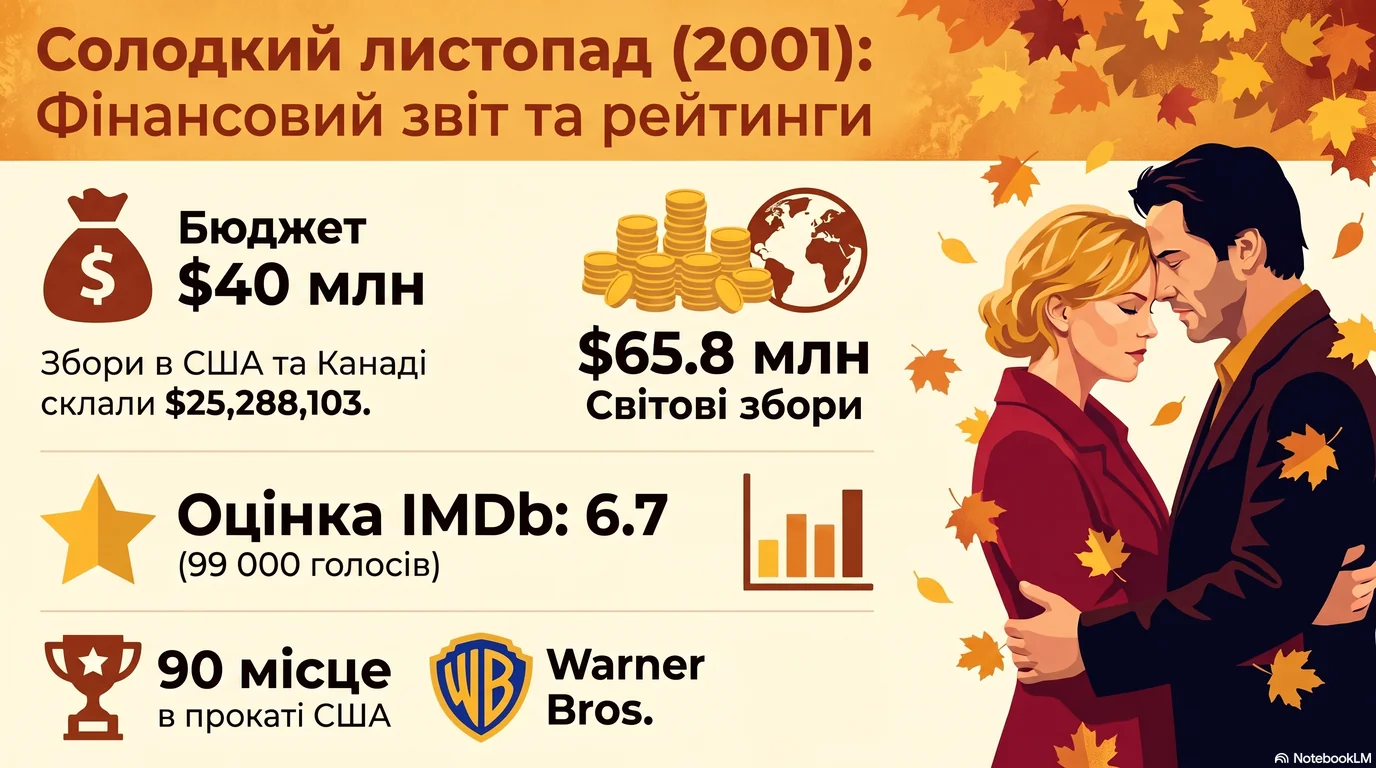 Солодкий листопад (2001) — Оцінки глядачів та касові збори