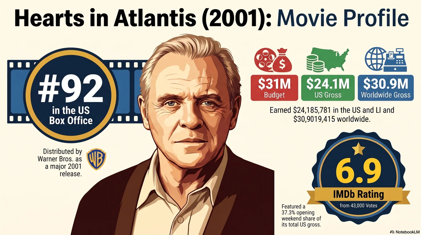 Hearts in Atlantis (2001) — Audience Ratings and Box Office