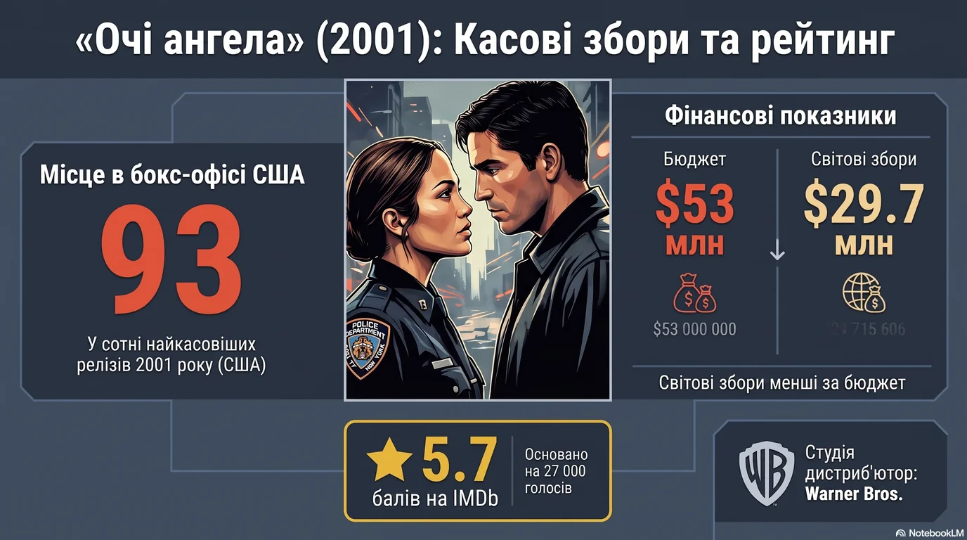 Очі янгола (2001) — Оцінки глядачів та касові збори
