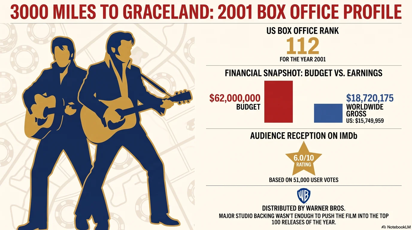 3000 Miles to Graceland (2001) — Audience Ratings and Box Office